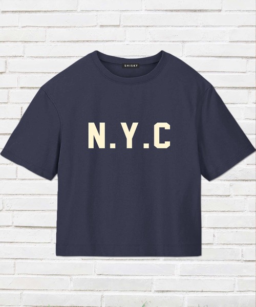 THE CASUAL tシャツ ビッグシルエット5分袖プリントTシャツ