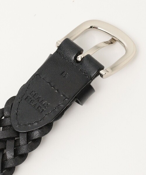 極美品 M ビームス レザー メッシュベルト ブラック BEAMS HEART BEAMS HEART ベルト レザー メッシュベルト（M〜L） メンズ