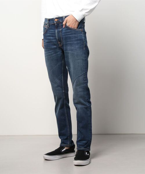 ジーンズ 賄え Lean Dean Ivy Navy リーンディーン スリムテーパード 