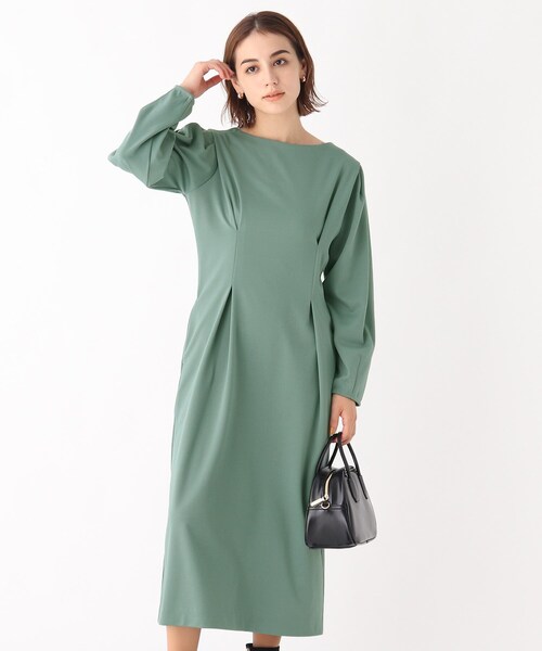 ワンピース シルキーポンチ タックフレアワンピース Web限定アイテム Zozotown Yahoo 店 通販 Yahoo ショッピング