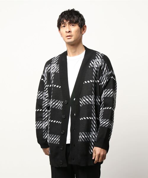 JUGLANS（ユグランス） カーディガン RINGS チェックニットカーデ