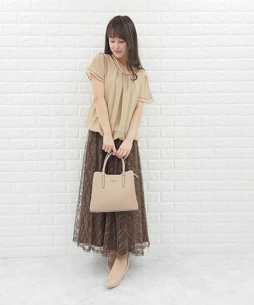 ブラウス シャツ タックワイドフレアシャツ レディース STYLEMIXER ブラウス シャツ タックワイドフレアシャツ
