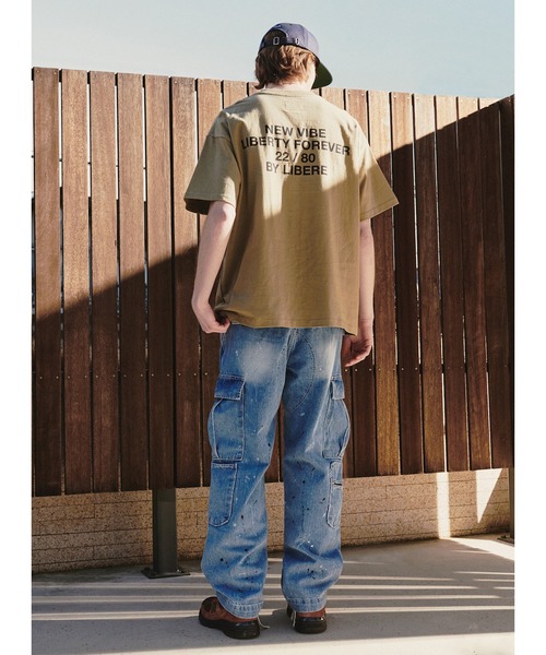 tシャツ LIBERE リベーレ / SLOGAN POCKET T-SHIRT スローガンポケットビッグシルエットTシャツ ポケT / 221220 LIBERE tシャツ リベーレ / SLOGAN POCKET T-SHIRT スローガン