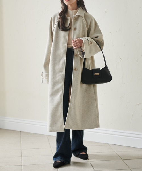 RANAN（ラナン） ステンカラーコート コート ウール調ステンカラー