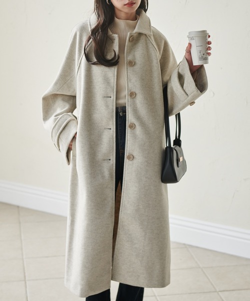 RANAN（ラナン） ステンカラーコート コート ウール調ステンカラー