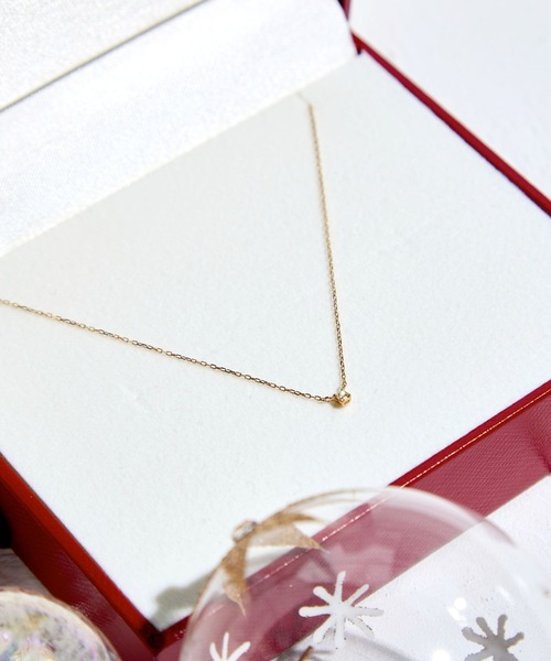 JUPITER ネックレス 「先着順限定BOX」「K10」プリンセスダイヤ