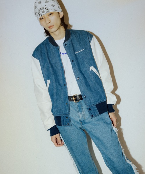 FTW スタジャン DENIM VARSITY JACKET メンズ レディース : ZOZOTOWN