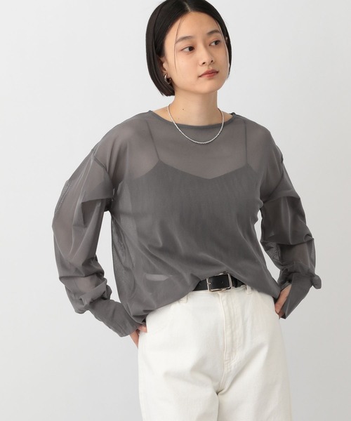 週末限定値下げ　新品　A part by チュールパフプルオーバー長袖 A part by ブラウス シャツ チュールパフプルオーバー長袖