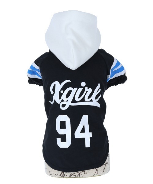 X-girl（エックスガール） 犬 服 X-girl/ナンバリングフード付きコーチ