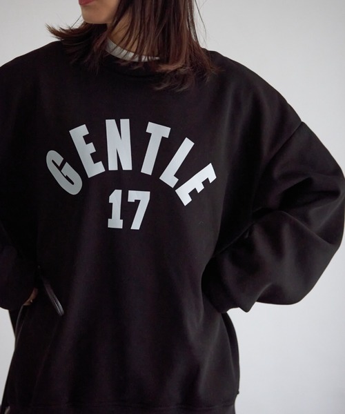 トレーナー スウェット GENTLE17　ロゴオーバーサイズトレーナー レディース