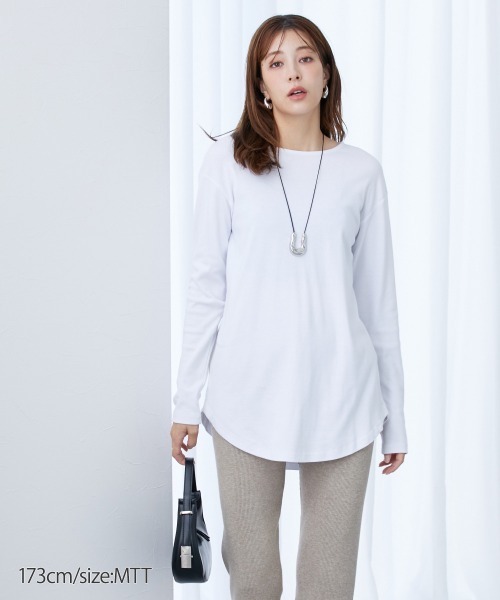 rurumu ロング丈Tシャツ rurumu: ルルムウ 縷縷夢兎 Tシャツ ロング丈カットソー L 匿名