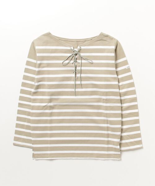 tシャツ 「YOUNG ＆ OLSEN The DRYGOODS STORE」/BASQUE LACE-UP LS TEE レディース メンズ ヤングアンドオルセン バスク スリット スリーブ Tシャツ