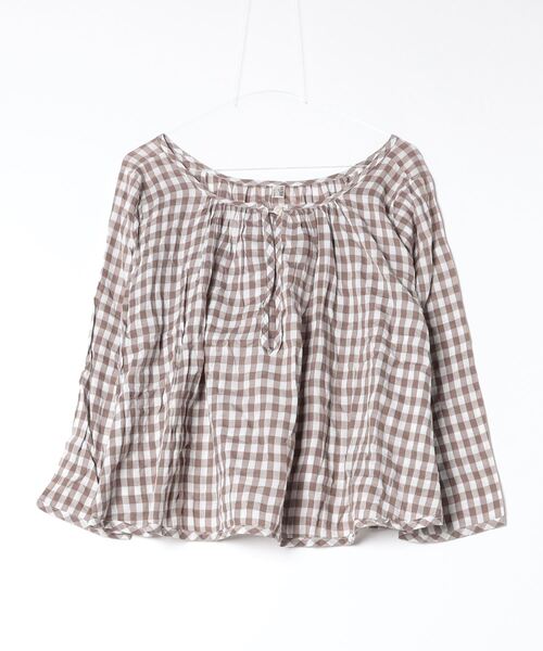 「JOURNAL STANDARD LUXE」 チェック柄長袖ブラウス ブラウン WOMEN 80482496ZOZOTOWN