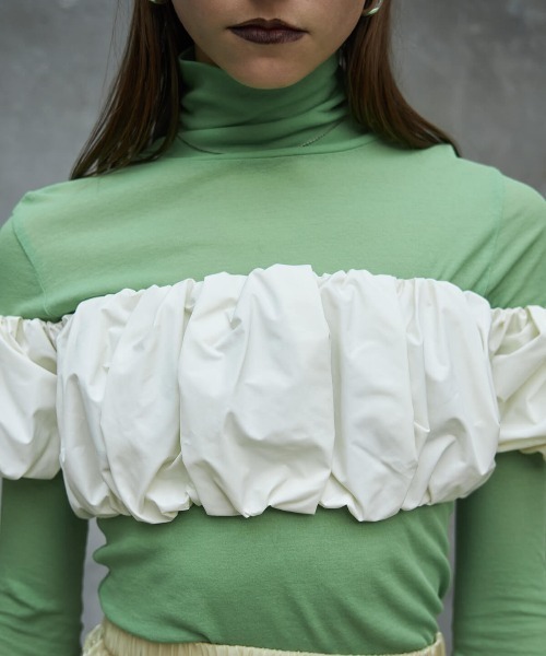 JOSE MOON（ジョゼムーン） ブラウス シャツ GHATHER PUFF SLEEVE