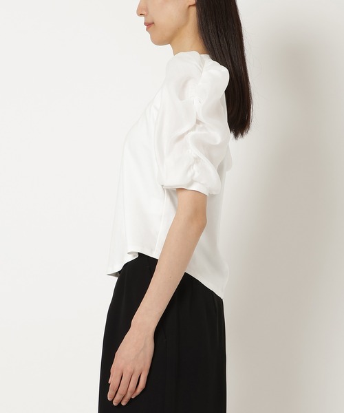 tシャツ Tシャツ ギャザースリーブカットソー レディース : 81103496 