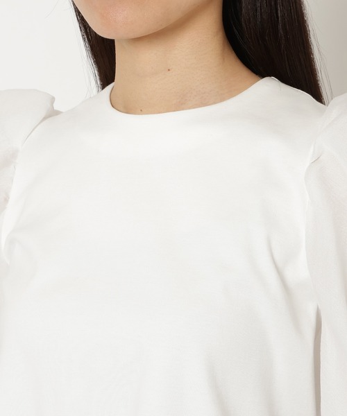 tシャツ Tシャツ ギャザースリーブカットソー レディース : 81103496 