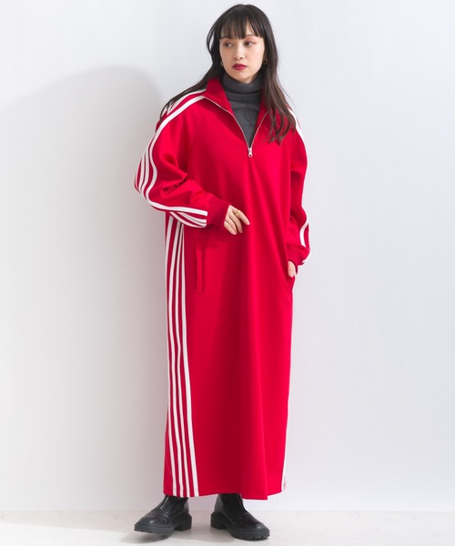 トラックジャージワンピース terrace ワンピース ジャージ トラックジャケットワンピース