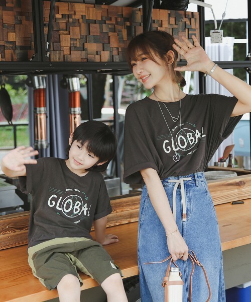 tシャツ “GLOBAL”Ｔシャツ(親子ペア対応) レディース