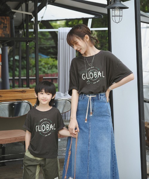 tシャツ “GLOBAL”Ｔシャツ(親子ペア対応) レディース