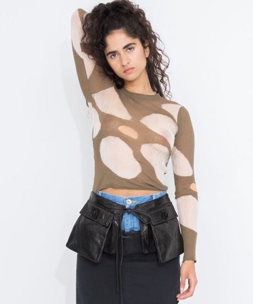 tシャツ Eniko Katalin Botanical Sheer Intarsia Top レディース