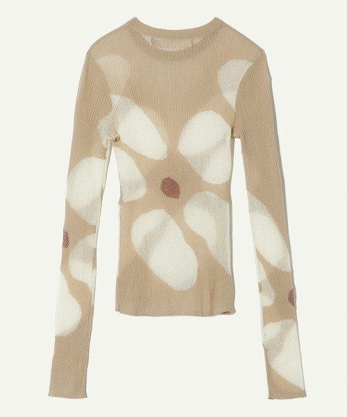 トップス Botanical Sheer Intarsia Top leinwande（ラインヴァンド） tシャツ Eniko Katalin Botanical Sheer
