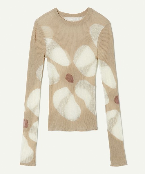 シャツ/ブラウス(長袖/七分) LEINWANDE sheer T leinwande（ラインヴァンド） tシャツ Eniko Katalin Botanical Sheer