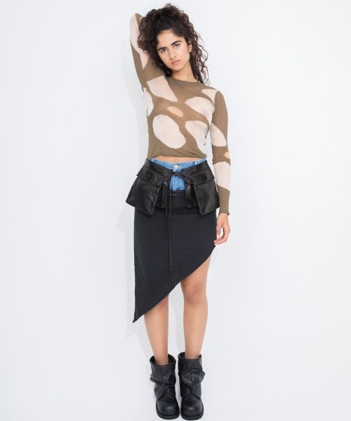トップス Botanical Sheer Intarsia Top leinwande（ラインヴァンド） tシャツ Eniko Katalin Botanical Sheer