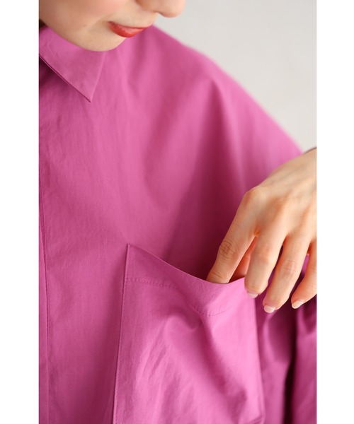 cawaii ブラウス シャツ アシンメトリーなバックフリルのカラーシャツ