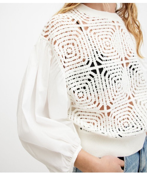 ニット セーター SOL CROCHET RELAXED FIT JUMPER | SOL クロシェ リラックス フィット ニット・セーター レディー ALLSAINTS ニット セーター SOL CROCHET RELAXED FIT JUMPER