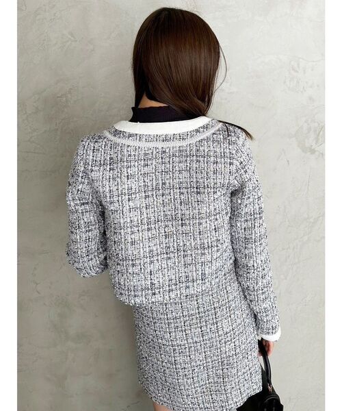 【1度着用】マーキュリーデュオ　オリジナルツイードテーラードジャケット セール】オリジナルツイードテーラードジャケット【セットアップ着用可