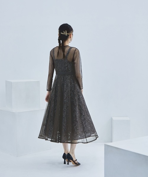 etoll.」 コンビワンピース M グレイッシュベージュ レディース 