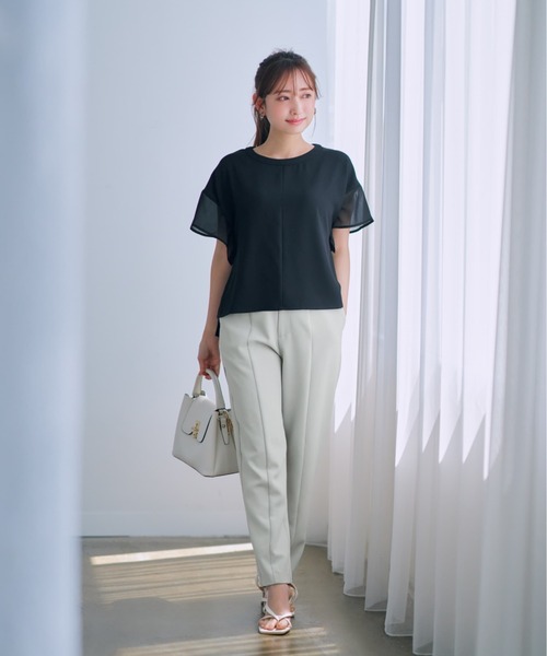 ブラウス シャツ シアースリーブTブラウス「低身長・小柄女性
