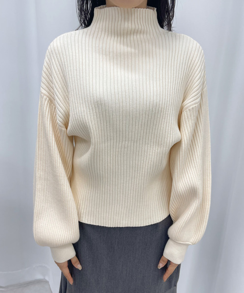 Ada. ニット セーター ボリュームスリーブ ボトルネック ニット