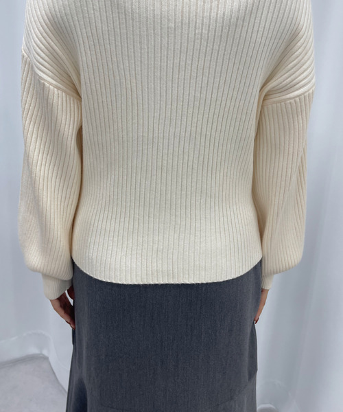 Ada. ニット セーター ボリュームスリーブ ボトルネック ニット