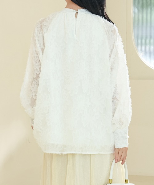 Lace Ladies（レースレディース） ブラウス シャツ 花柄 シャギー