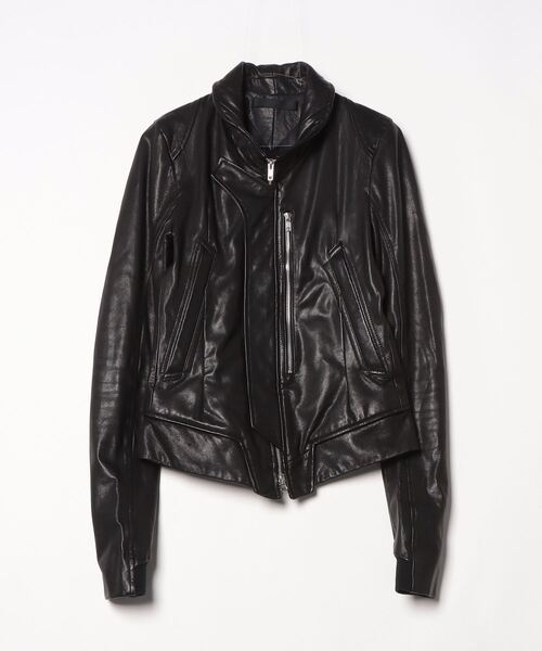EKAM/エカム/ジップアップブルゾン/sizeL/黒/レザー
