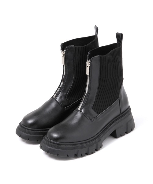 LAKOLE（ラコレ） ブーツ ZIPニットコンビブーツ / 140074 レディース