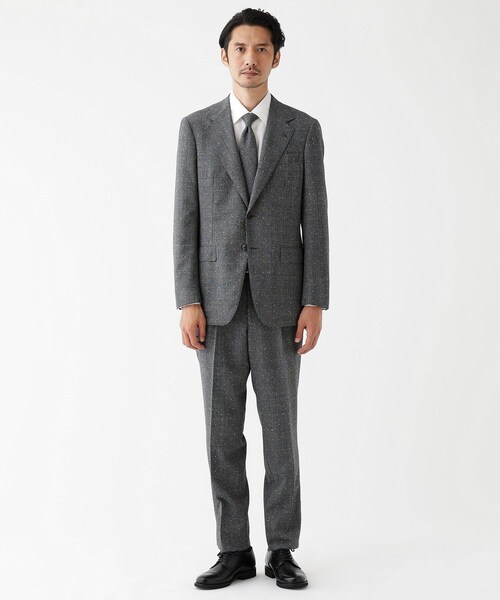 【美品】定価10万グレンチェック　セットアップTAKEOKIKUCHI TAKEO KIKUCHI セットアップ 「THE FLAGSHIP」ネップグレン