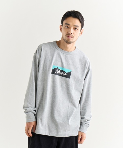 NANGA（ナンガ） tシャツ ECO HYBRID BOX LOGO L/S TEE / エコ
