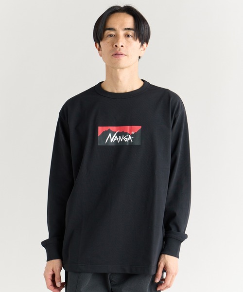 NANGA（ナンガ） tシャツ ECO HYBRID BOX LOGO L/S TEE / エコ