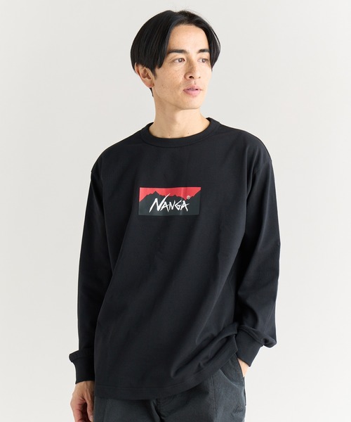 新品 NANGAナンガ リブザライフロングスリーブティー 黒L NANGA（ナンガ） リブ ザ ライフ ロング スリーブ Tシャツ ロンT LIVE