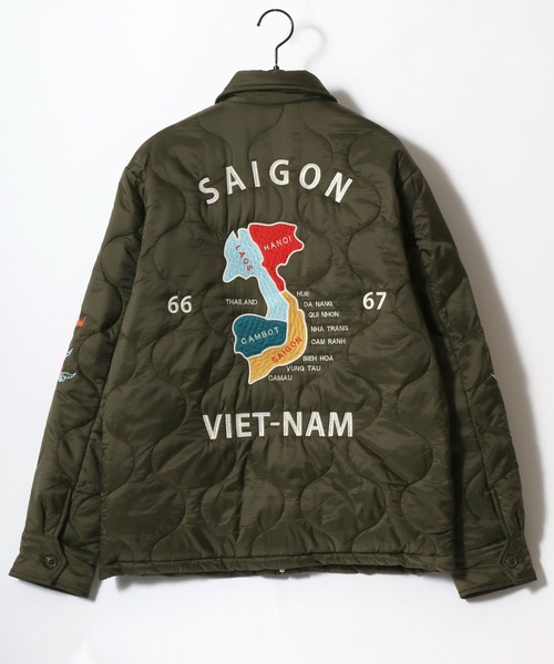 HOUSTON◇ミリタリージャケット/42/コットン/KHK