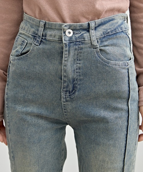 超美品 GUCCI サイドライン フレア デニムパンツ 26 シェリーライン