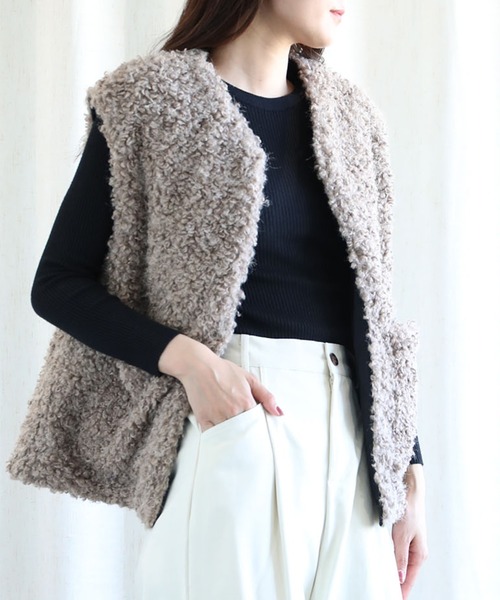 aimoha（アイモハ） ベスト ジレ -original-2WAYボアベスト (AW