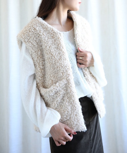 aimoha（アイモハ） ベスト ジレ -original-2WAYボアベスト (AW