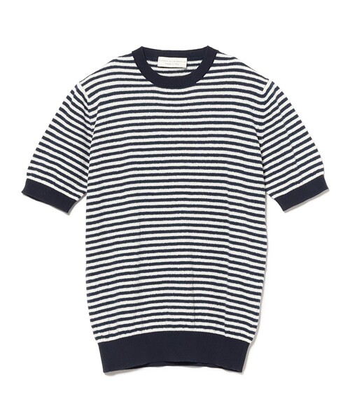 【新品未使用】FILIPPO DE LAURENTIIS ボーダーニットT Brilla per il gusto tシャツ FILIPPO DE LAURENTIIS / パイル
