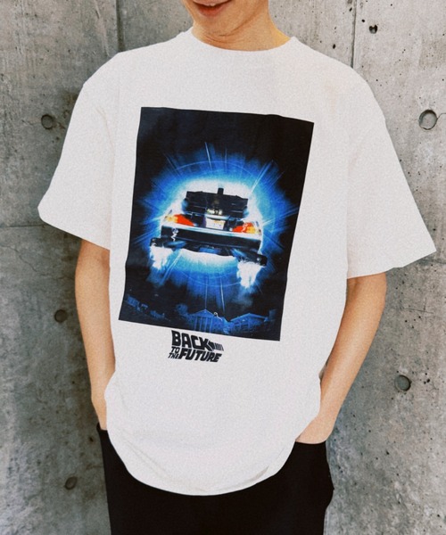BACK TO THE FUTURE デロリアンシャツ　レーヨン　オフィシャル Amazon | Back To The Future ネオンフェードデロリアン Tシャツ