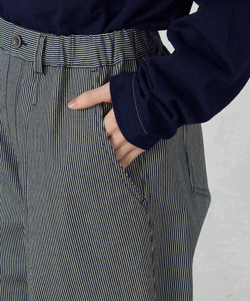 パンツ ヒッコリー＆ツイル テーパードパンツ レディース : ZOZOTOWN