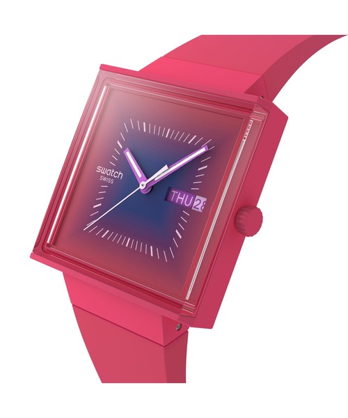 Swatch（スウォッチ） 腕時計 SQUARELY BLACKLIGHT レディース メンズ