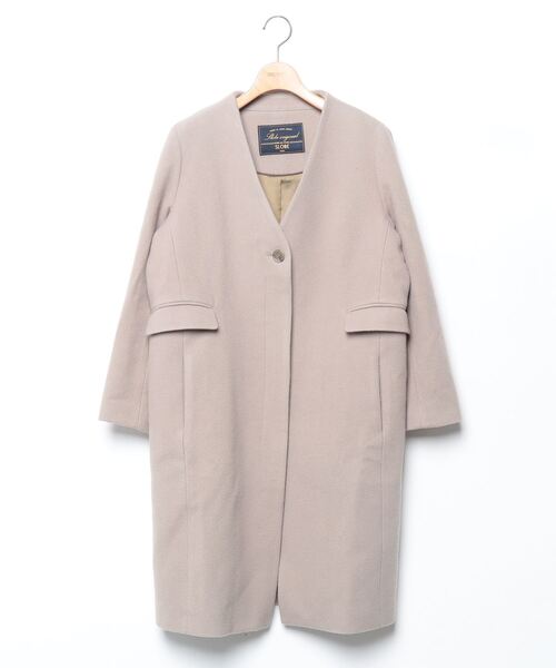 SLOBE IENA（スローブイエナ） ノーカラーコート 38 ベージュ